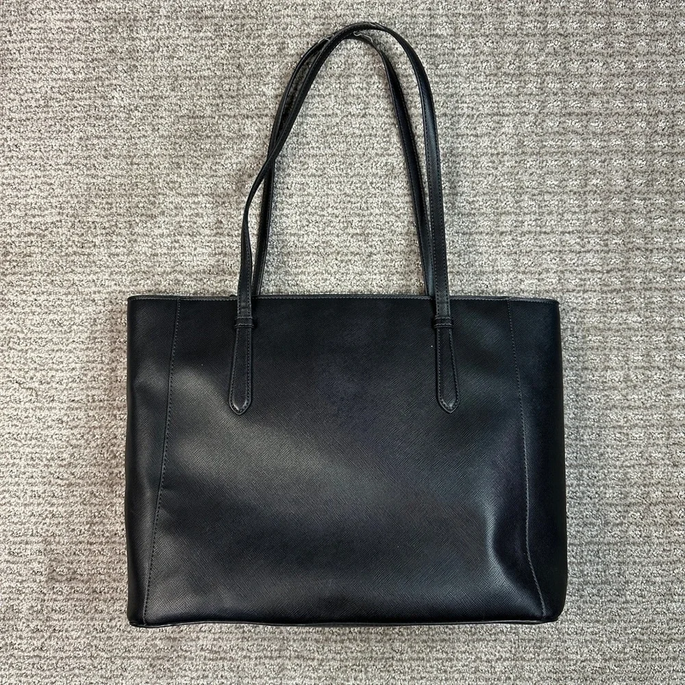 Kate Spade New York Black Saffiano Leather Tote Bag Shoulder Purse WKRU4094